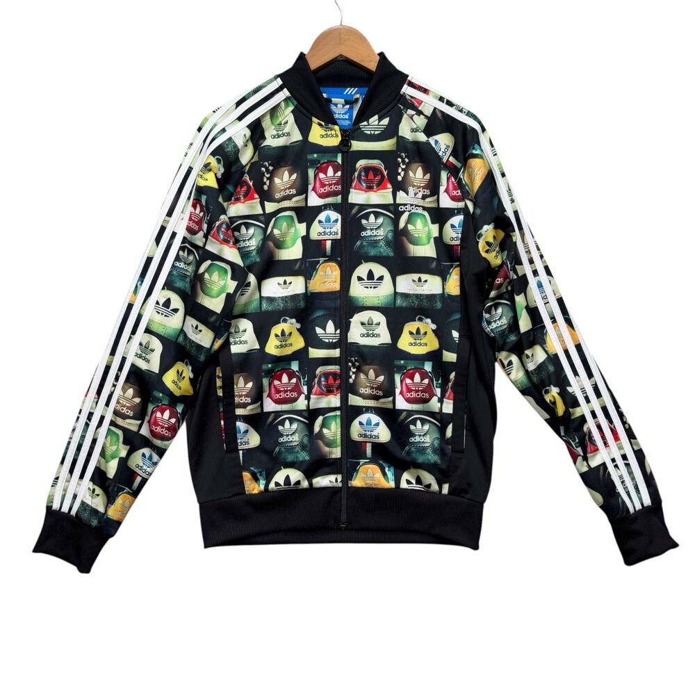 Adidas Originals Rare All Over Print Heel Shoe Street Photo Track Jacket Men’s L